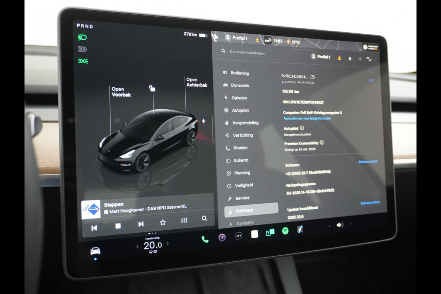Tesla Model 3 // RWD // Long Range 75kWh Warmtepomp Leder Autopilot Premium Luidspr. FSD-3 Computer Navi Ecc Adap.Cruise Draadloos GSM Laden C Stoel+Stuurverwarming Elek.Achterklep AMD-Ryzen™ Processor Led DAB Spotify 1e Eigenaar Origineel Nederlandse Auto Fabrieksgarantie op Accu en motor tot 13-06-2031 Grootste Actieradius !!