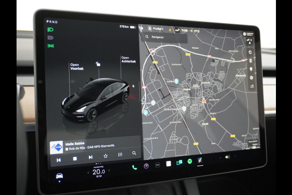Tesla Model 3 // RWD // Long Range 75kWh Warmtepomp Leder Autopilot Premium Luidspr. FSD-3 Computer Navi Ecc Adap.Cruise Draadloos GSM Laden C Stoel+Stuurverwarming Elek.Achterklep AMD-Ryzen™ Processor Led DAB Spotify 1e Eigenaar Origineel Nederlandse Auto Fabrieksgarantie op Accu en motor tot 13-06-2031 Grootste Actieradius !!