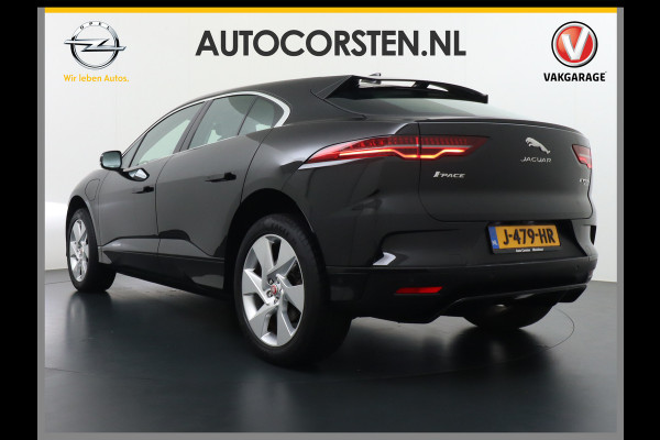 Jaguar I-PACE EV400 400pk SE 90kWh AWD Leer+Elektr. Meridian®-Audio Apple Carplay Android Auto Navi Led-v+a Ecc Camera Cruise Control Keyless Pdc Lmv Led Bordherkenning Elektrische-Achterklep koplampreiniging Lane-Assist App-Connect ECT Voorverwarming/koeling WiFi DigiDash DAB 4WD 1e Eigenaar Origineel Nederlandse Auto € 90.000 nieuw!