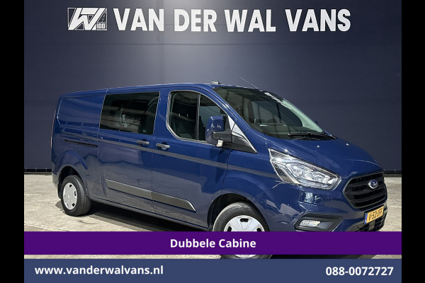Ford Transit Custom 2.0 TDCI 131pk L2H1 Dubbele Cabine Euro6 Airco | 2x zijdeur | 5-Zits | Navigatie | 2800kg Trekhaak Apple Carplay, Android Auto, LED, Cruisecontrol, Parkeersensoren, Stoelverwarming