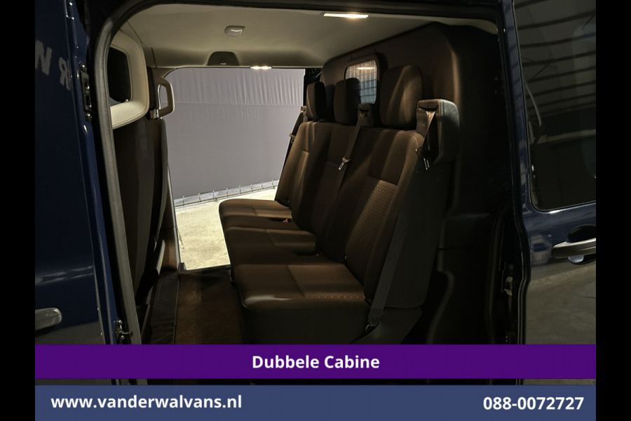 Ford Transit Custom 2.0 TDCI 131pk L2H1 Dubbele Cabine Euro6 Airco | 2x zijdeur | 5-Zits | Navigatie | 2800kg Trekhaak Apple Carplay, Android Auto, LED, Cruisecontrol, Parkeersensoren, Stoelverwarming
