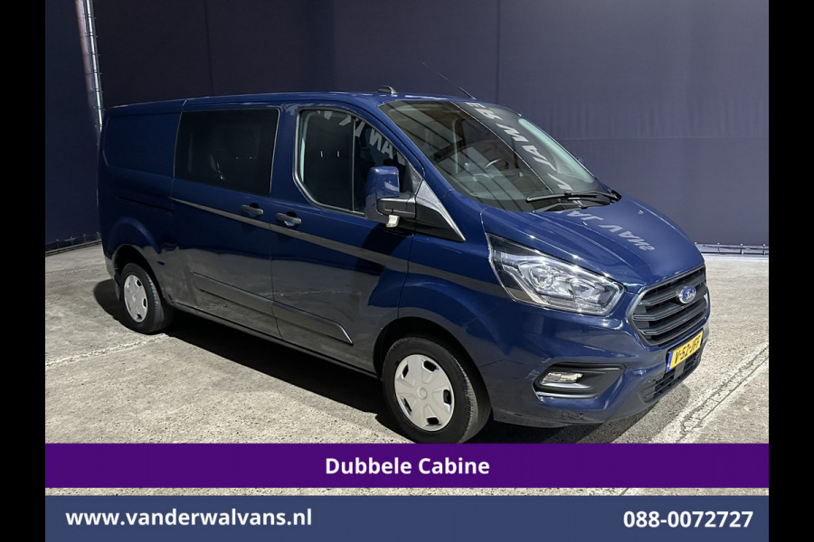 Ford Transit Custom 2.0 TDCI 131pk L2H1 Dubbele Cabine Euro6 Airco | 2x zijdeur | 5-Zits | Navigatie | 2800kg Trekhaak Apple Carplay, Android Auto, LED, Cruisecontrol, Parkeersensoren, Stoelverwarming