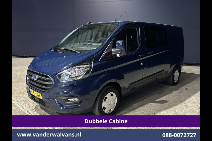 Ford Transit Custom 2.0 TDCI 131pk L2H1 Dubbele Cabine Euro6 Airco | 2x zijdeur | 5-Zits | Navigatie | 2800kg Trekhaak Apple Carplay, Android Auto, LED, Cruisecontrol, Parkeersensoren, Stoelverwarming