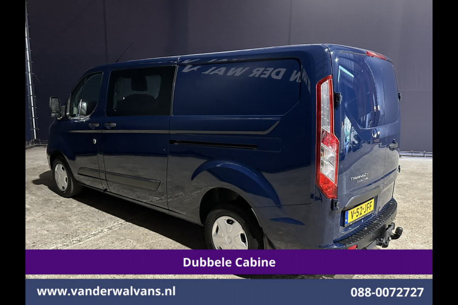 Ford Transit Custom 2.0 TDCI 131pk L2H1 Dubbele Cabine Euro6 Airco | 2x zijdeur | 5-Zits | Navigatie | 2800kg Trekhaak Apple Carplay, Android Auto, LED, Cruisecontrol, Parkeersensoren, Stoelverwarming