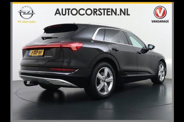 Audi e-tron 55 Quattro 95kWh 408PK Trekhaak Leder/Alcantara-Sportstoel Panoramadak Adap.Cruise Navi Ecc Stoelverwarming Business Edition Plus Luchtvering Memory Lmv Elek.Achterklep Privacy Glas Keyless 1e Eigenaar 1.800KG Trekgewicht Zeer compleet!
