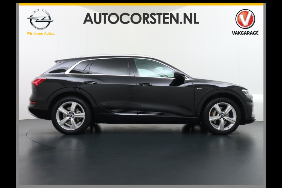 Audi e-tron 55 Quattro 95kWh 408PK Trekhaak Leder/Alcantara-Sportstoel Panoramadak Adap.Cruise Navi Ecc Stoelverwarming Business Edition Plus Luchtvering Memory Lmv Elek.Achterklep Privacy Glas Keyless 1e Eigenaar 1.800KG Trekgewicht Zeer compleet!