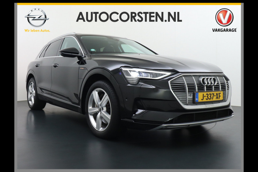 Audi e-tron 55 Quattro 95kWh 408PK Trekhaak Leder/Alcantara-Sportstoel Panoramadak Adap.Cruise Navi Ecc Stoelverwarming Business Edition Plus Luchtvering Memory Lmv Elek.Achterklep Privacy Glas Keyless 1e Eigenaar 1.800KG Trekgewicht Zeer compleet!
