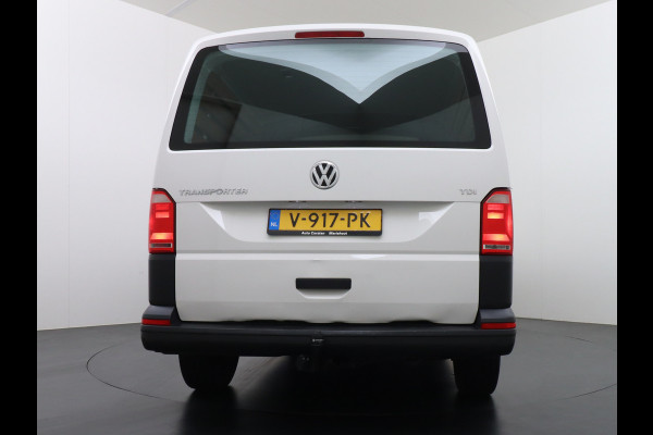 Volkswagen Transporter 2.0TDI DUBBELE CABINE L2H1 Apple Carplay Android Auto Trekhaak Airco Comfortline Betonplex Vloer Lat om Lat betimmering Euro 6 Schuifdeur Origineel Nederlandse Auto