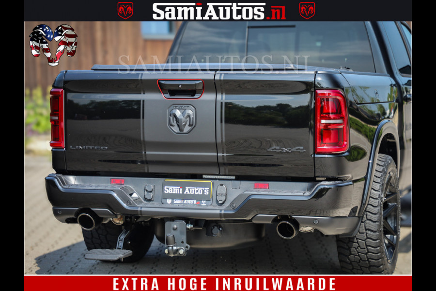 Dodge Ram 1500 Limited Night High Output 540HP 706Nm | Massage + Full Option | De Meest Luxe en Volle Pick-Up in zijn Klasse | Comfortabele Dubbele Cabine met Royale 5 Zitplaatsen | BPM vrij | Nu Leverbaar uit Voorraad | Voorraad Nr 2331 - 5133