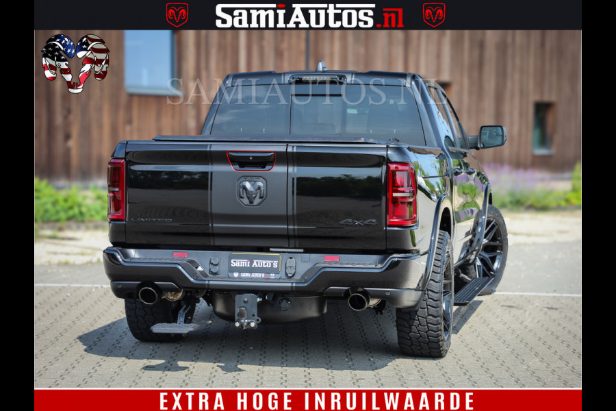 Dodge Ram 1500 Limited Night High Output 540HP 706Nm | Massage + Full Option | De Meest Luxe en Volle Pick-Up in zijn Klasse | Comfortabele Dubbele Cabine met Royale 5 Zitplaatsen | BPM vrij | Nu Leverbaar uit Voorraad | Voorraad Nr 2331 - 5133