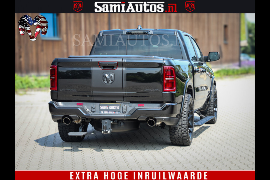Dodge Ram 1500 Limited Night High Output 540HP 706Nm | Massage + Full Option | De Meest Luxe en Volle Pick-Up in zijn Klasse | Comfortabele Dubbele Cabine met Royale 5 Zitplaatsen | BPM vrij | Nu Leverbaar uit Voorraad | Voorraad Nr 2331 - 5133