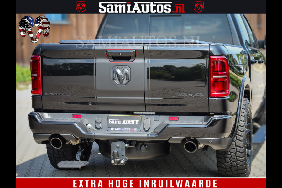 Dodge Ram 1500 Limited Night High Output 540HP 706Nm | Massage + Full Option | De Meest Luxe en Volle Pick-Up in zijn Klasse | Comfortabele Dubbele Cabine met Royale 5 Zitplaatsen | BPM vrij | Nu Leverbaar uit Voorraad | Voorraad Nr 2331 - 5133
