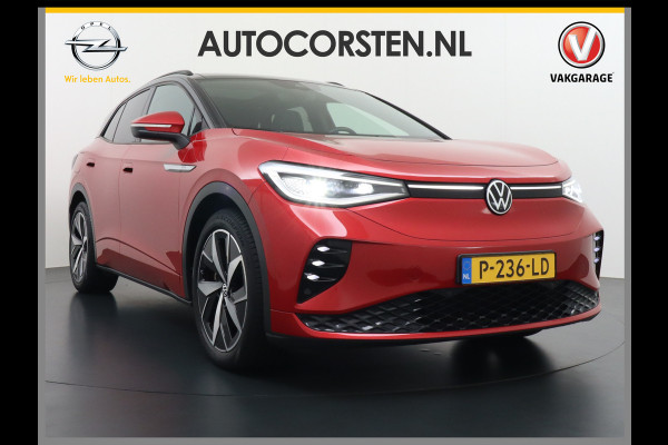 Volkswagen ID.4 GTX 4Motion 300PK (82Kw) 77 kWh PanoDak Warmtepomp 360-Camera 20" Apple Carplay Android Adaptive-Cruise Navi LED-v+a PDC-v+a Two Dual-Ecc App-Connect Mirror-Link Grootste Accu 0-100 6,3 seconden! AWD All Wheel Drive Assistentiepakket Design-pakket plus. Accu garantie tot 15-04-2030/160.000km laden tot 175kw DC of thuis 11kwh AC per uur. Orig.NLse auto € 58.000 nieuw