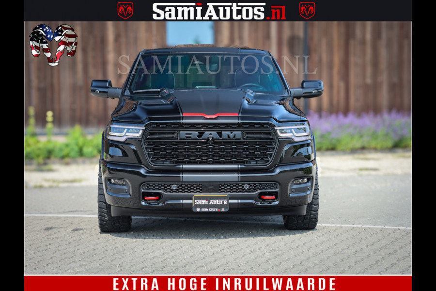 Dodge Ram 1500 Limited Night High Output 540HP 706Nm | Massage + Full Option | De Meest Luxe en Volle Pick-Up in zijn Klasse | Comfortabele Dubbele Cabine met Royale 5 Zitplaatsen | BPM vrij | Nu Leverbaar uit Voorraad | Voorraad Nr 2357 - 5182