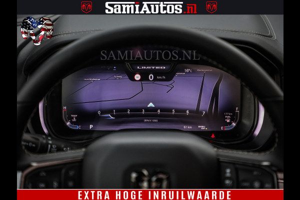 Dodge Ram 1500 Limited Night High Output 540HP 706Nm | Massage + Full Option | De Meest Luxe en Volle Pick-Up in zijn Klasse | Comfortabele Dubbele Cabine met Royale 5 Zitplaatsen | BPM vrij | Nu Leverbaar uit Voorraad | Voorraad Nr 2357 - 5182