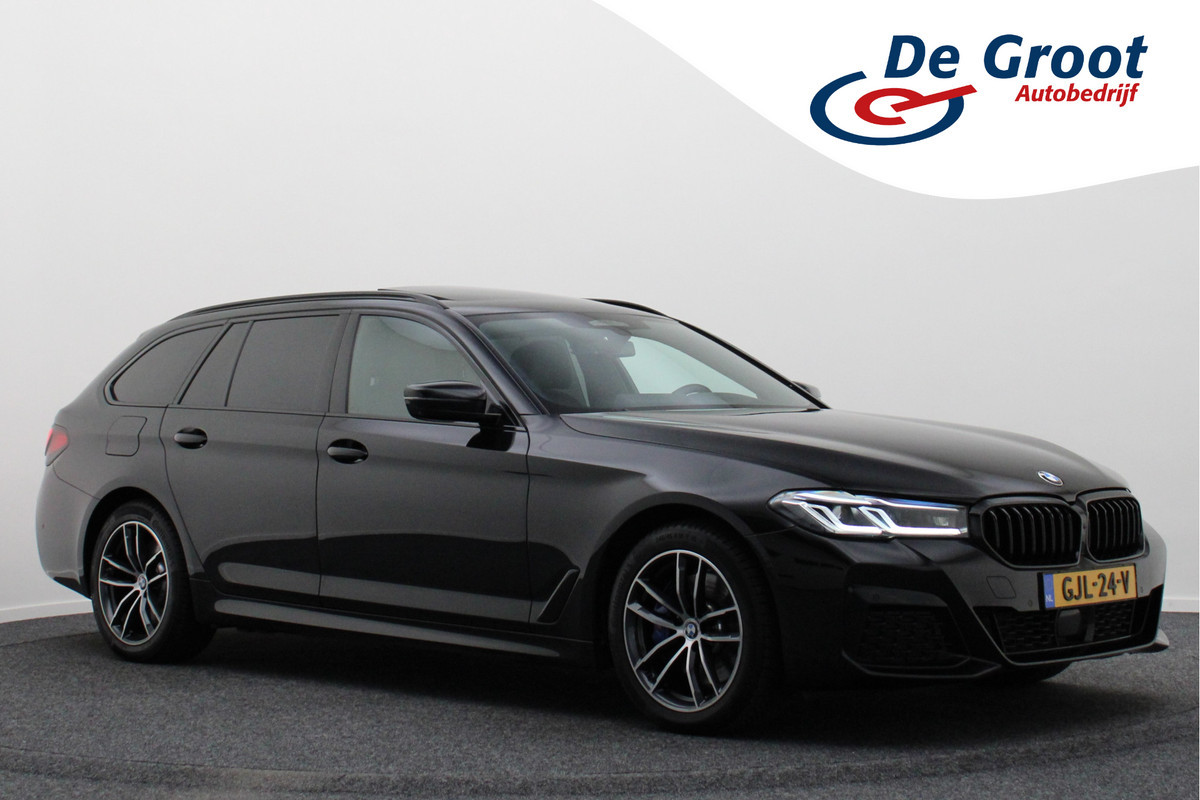 BMW 5 Serie Touring 530e xDrive High Executive M-Sport Leer, Laser, ACC, 360° Camera, H&K, Panoramadak, Head-up, Trekhaak, 18''