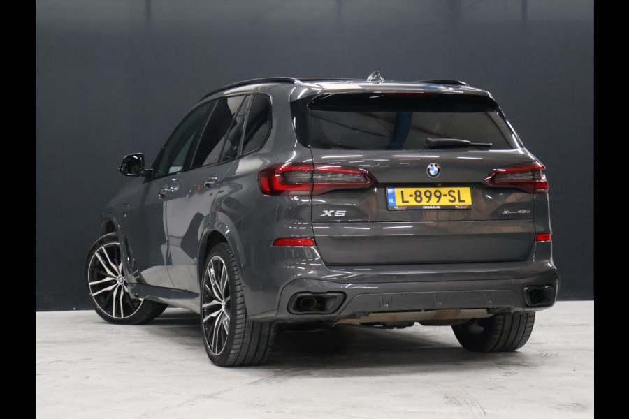 BMW X5 xDrive45e High Executive M Sport [SCHUIFKANTELDAK, TREKHAAK INKLAPBAAR, APPLE CARPLAY, ANDROID, MEMORY SEATS, 360 CAMERA, HEAD-UP, VOL LEDER, STOELVERKOELING, STOELVERWARMING, NIEUWSTAAT]