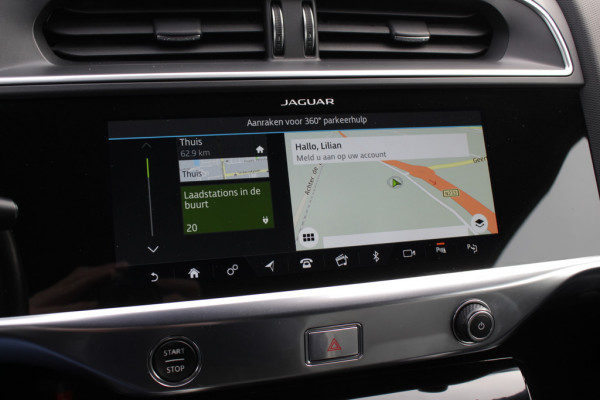 Jaguar I-PACE EV400 HSE 90 kWh / SOH 94,3% / Trekhaak / Panoramadak / 360Camera / Head-up / Luchtvering / Meridian / Keyless / 20'' / Leder / Navigatie / Stoelverwarming