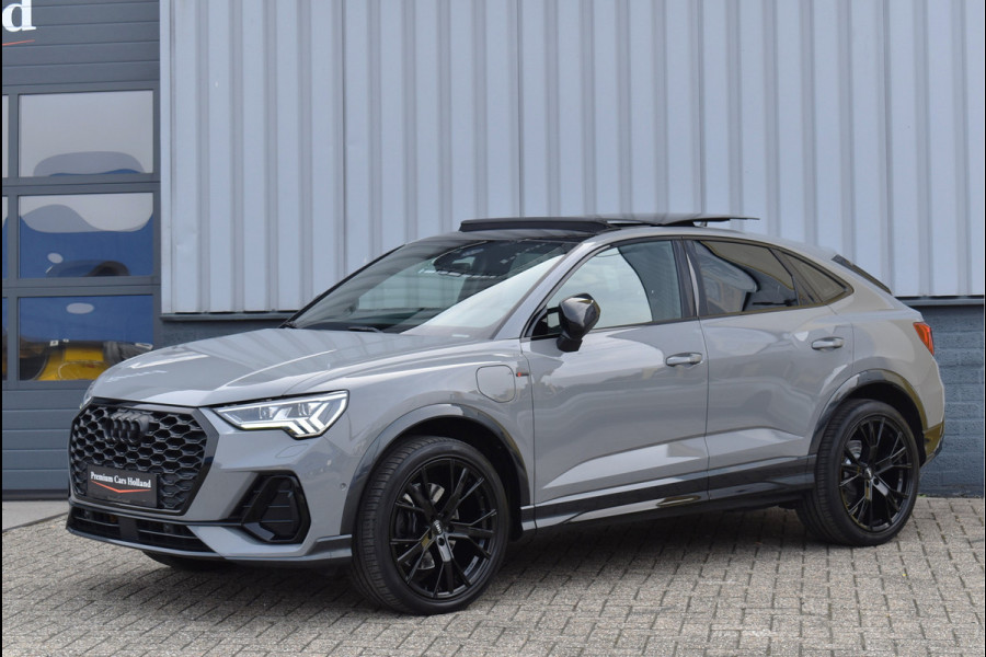 Audi Q3 Sportback 45 TFSI e S-Line Nardo Grey Pano Navi Trekhaak Matrix Sfeer Leder 20 Inch