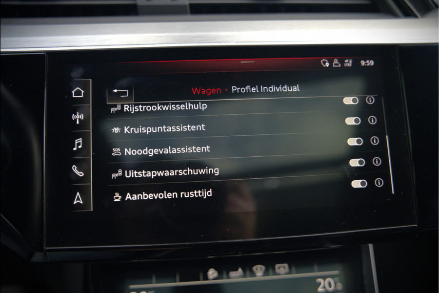 Audi e-tron 55 quattro Business edition 95 kWh S-Line | Panoramadak | Bang & Olufsen | Stoelkoeling | Stoelverwarming | Massage | Head-Up Display | 360 Camera | Matrix LED | Luchtvering | Nachtzicht | Memory Seats | Elektrisch Verstelbare Stoele