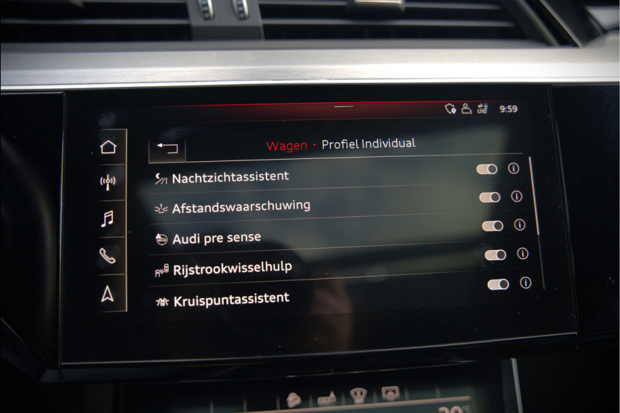Audi e-tron 55 quattro Business edition 95 kWh S-Line | Panoramadak | Bang & Olufsen | Stoelkoeling | Stoelverwarming | Massage | Head-Up Display | 360 Camera | Matrix LED | Luchtvering | Nachtzicht | Memory Seats | Elektrisch Verstelbare Stoele