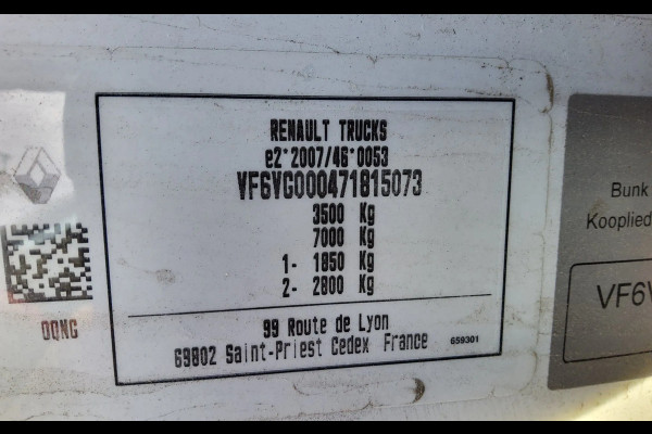 Renault Master 165.35 BAK-KLEP DUBBELLUCHT - EURO 6 - LAADBAK INW. 4.40 METER - VZR-15-H