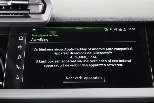 Audi A3 Sportback 30 TFSI Pro Line automaat, Apple CarPlay, Comfortairco, Parkeerassistent met parkerensensoren voor & achter, cruisecontrol