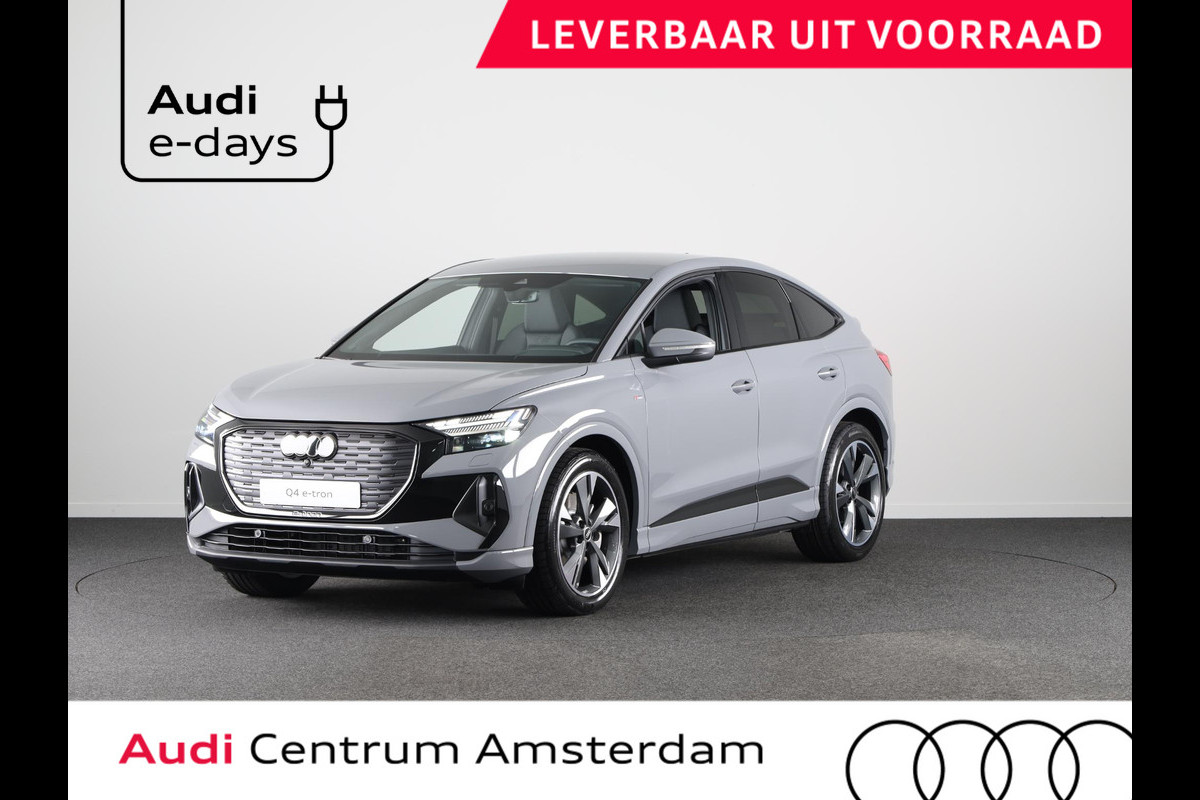 Audi Q4 Sportback e-tron S edition e-tron 45 82 kWh 210 kW / 286 PK Sportba Comfortpakket, adpative cruise control, achteruitrijcamera, optiek pakket zwart plus
