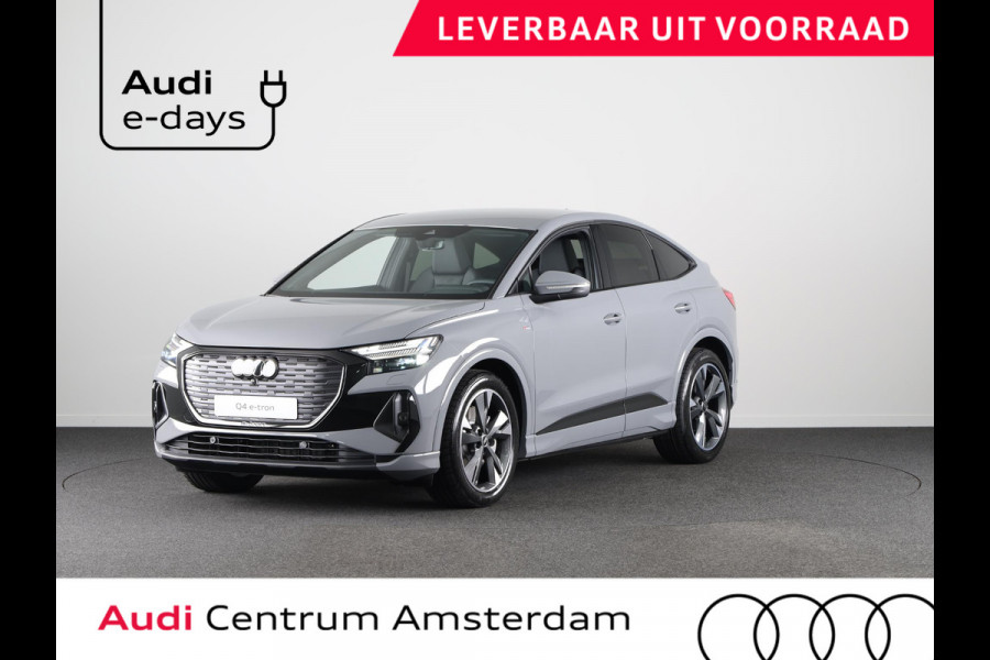 Audi Q4 Sportback e-tron S edition e-tron 45 82 kWh 210 kW / 286 PK Sportba Comfortpakket, adpative cruise control, achteruitrijcamera, optiek pakket zwart plus