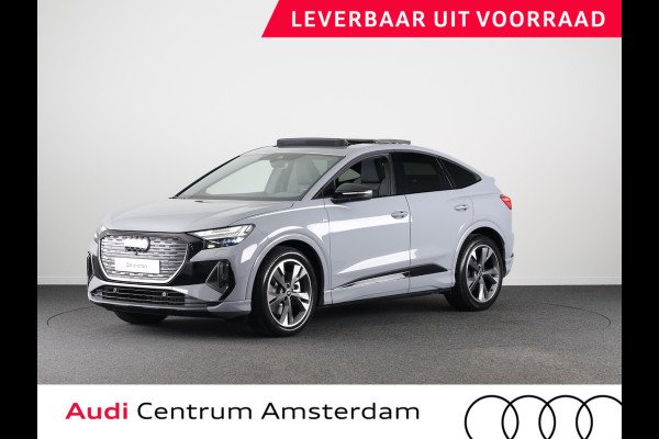 Audi Q4 Sportback e-tron 45 quattro S Edition 82 kWh panoramadak, achteruitrij camera, adaptive cruise control, optiek pakket zwart plus, privacy glass, lichtpakket, spiegelkappen zwart Audi Q4 Sportback e-tron 45 quattro S Edition 82 kWh panoramadak, achteruitrij camera, adaptive cruise control, optiek pakket zwart plus, privacy glass, lichtpakket, spiegelkappen zwart