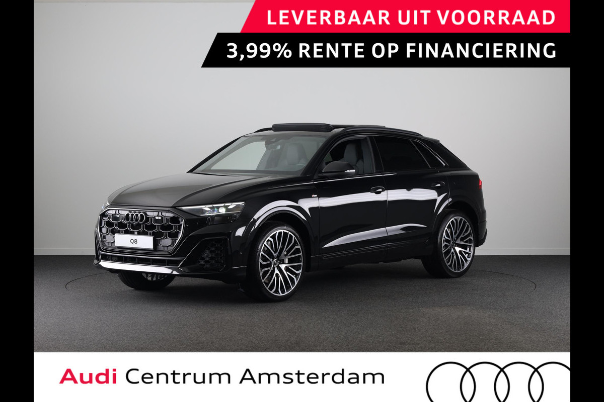 Audi Q8 55 TFSI e quattro Pro Line S 394pk | Servosluiting | Panoramadak | B&O | Ass.Plus.Remote | Sportstoel Plus | 23'' inch zilver | Trekhaak | Audi Q8 55 TFSI e quattro Pro Line S 394pk | Servosluiting | Panoramadak | B&O | Ass.Plus.Remote | Sportstoel Plus | 23'' inch zilver | Trekhaak |