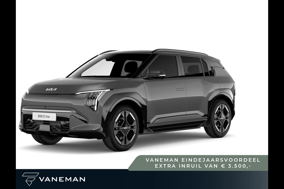 Kia EV3 GT-PlusLine 81.4 kWh | Achterbank verwarmd | Elektrisch verstelb. bestuurdersstoel met geheugen Kia EV3 GT-PlusLine 81.4 kWh | Achterbank verwarmd | Elektrisch verstelb. bestuurdersstoel met geheugen