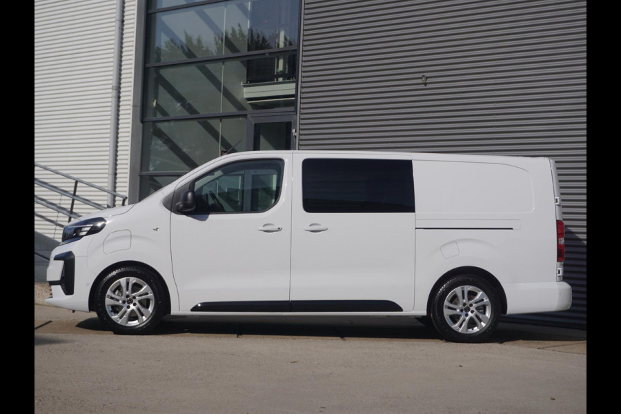 Opel Vivaro Electric 75 kWh Dubbele Cabine | 2x schuifdeur | 0% rente | 8 jaar garantie | Dynamic Surround View Pakket| Comfort Pakket | Exterieur Pakket | Winterpakket | Apple Carplay | rondom zicht camera's | LM velgen | Dodehoek detectie | parkeersensoren voor & achter | betimmering | rijklaarprijs