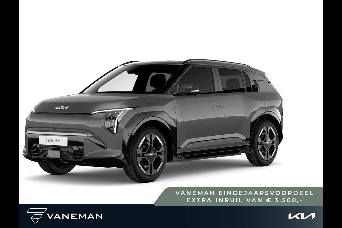 Kia EV3 GT-PlusLine 81.4 kWh | Achterbank verwarmd | Lichtmetalen velgen 5-spaaks 19" Kia EV3 GT-PlusLine 81.4 kWh | Achterbank verwarmd | Lichtmetalen velgen 5-spaaks 19"