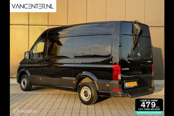 Volkswagen Crafter L3H3 140PK Automaat Carplay Zwart EURO 6