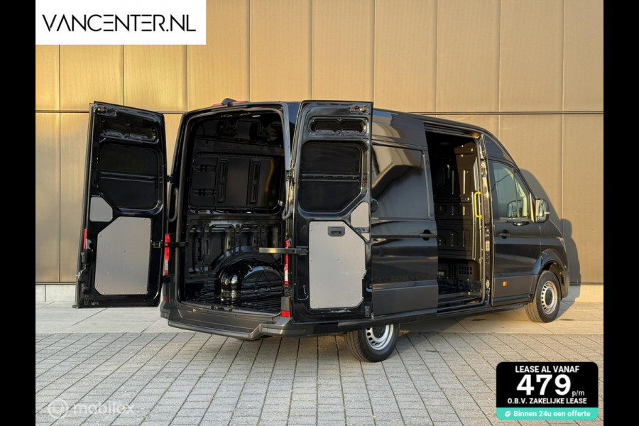 Volkswagen Crafter L3H3 140PK Automaat Carplay Zwart EURO 6