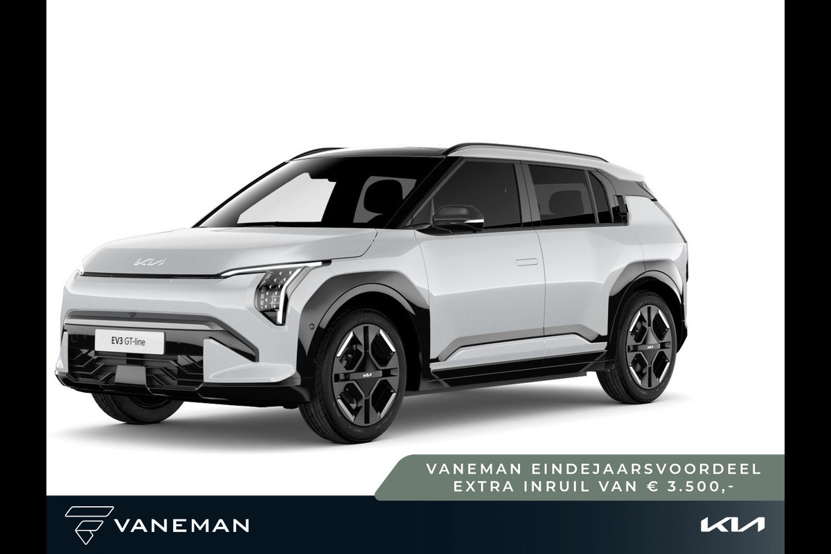 Kia EV3 GT-PlusLine 81.4 kWh | Op voorraad | Hemelbekleding van gerecyclede materialen | Black Pakket