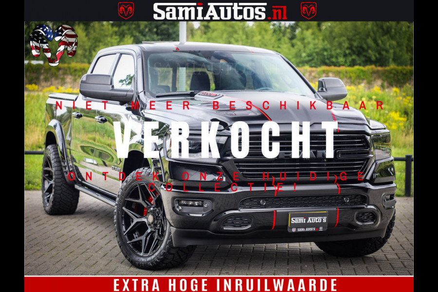 Dodge Ram 1500 GT EDITION | 5.7 V8 HEMI | VIRTUAL COCKPIT | HEAD-UP | ADAPTIVE CRUISE | 360 CAMERA | TRX PACK | Comfortabele Dubbele Cabine met Royale 5 Zitplaatsen | BPM vrij BPM vrij | Nu Leverbaar uit Voorraad | Voorraad Nr 2436