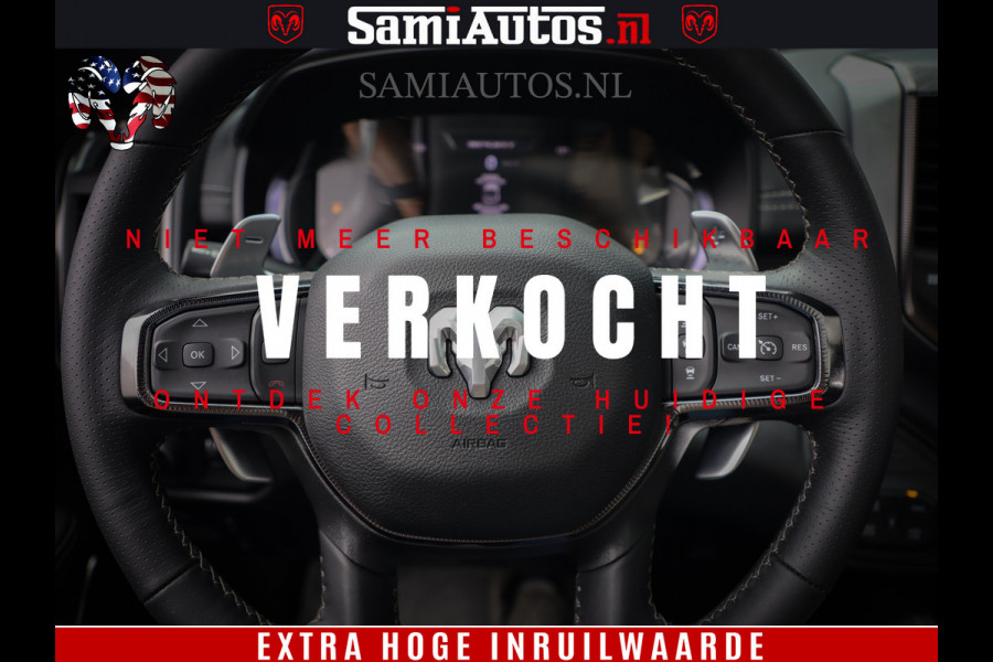 Dodge Ram 1500 GT EDITION | 5.7 V8 HEMI | VIRTUAL COCKPIT | HEAD-UP | ADAPTIVE CRUISE | 360 CAMERA | TRX PACK | Comfortabele Dubbele Cabine met Royale 5 Zitplaatsen | BPM vrij BPM vrij | Nu Leverbaar uit Voorraad | Voorraad Nr 2436