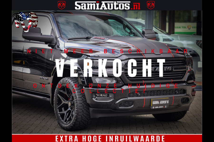 Dodge Ram 1500 GT EDITION | 5.7 V8 HEMI | VIRTUAL COCKPIT | HEAD-UP | ADAPTIVE CRUISE | 360 CAMERA | TRX PACK | Comfortabele Dubbele Cabine met Royale 5 Zitplaatsen | BPM vrij BPM vrij | Nu Leverbaar uit Voorraad | Voorraad Nr 2436