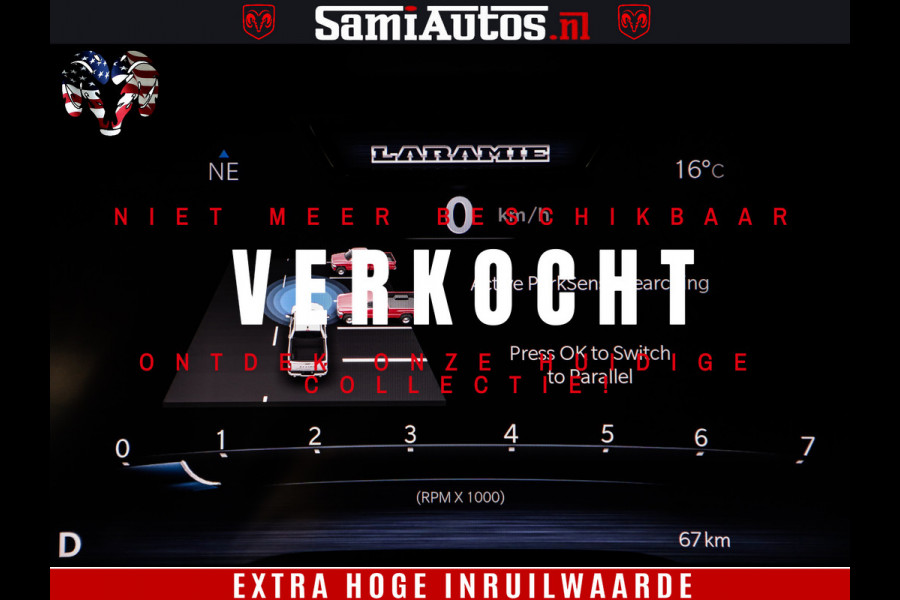 Dodge Ram 1500 GT EDITION | 5.7 V8 HEMI | VIRTUAL COCKPIT | HEAD-UP | ADAPTIVE CRUISE | 360 CAMERA | TRX PACK | Comfortabele Dubbele Cabine met Royale 5 Zitplaatsen | BPM vrij BPM vrij | Nu Leverbaar uit Voorraad | Voorraad Nr 2436