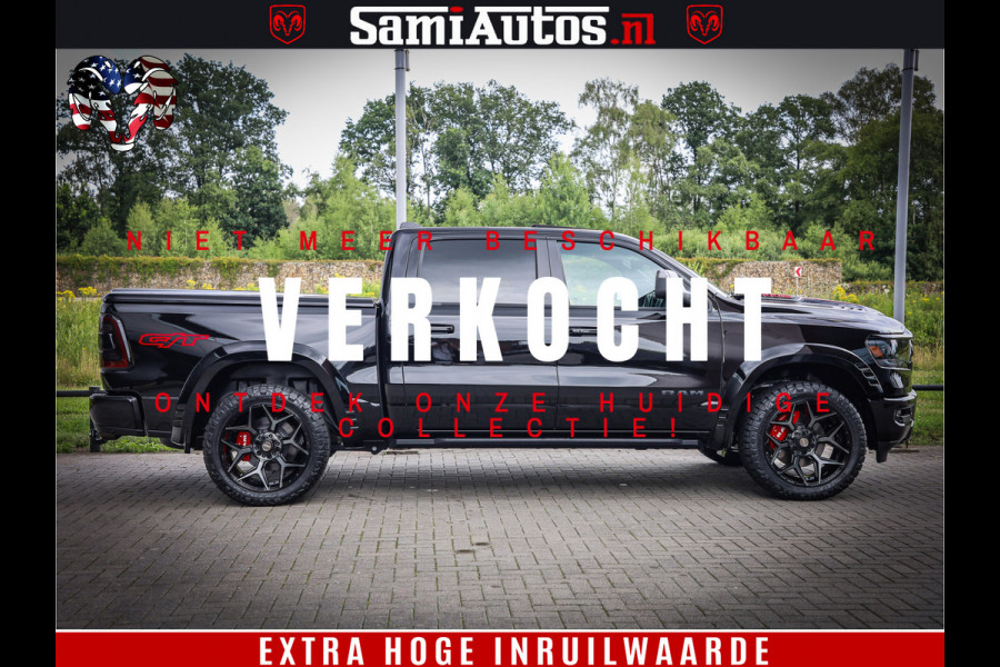 Dodge Ram 1500 GT EDITION | 5.7 V8 HEMI | VIRTUAL COCKPIT | HEAD-UP | ADAPTIVE CRUISE | 360 CAMERA | TRX PACK | Comfortabele Dubbele Cabine met Royale 5 Zitplaatsen | BPM vrij BPM vrij | Nu Leverbaar uit Voorraad | Voorraad Nr 2436