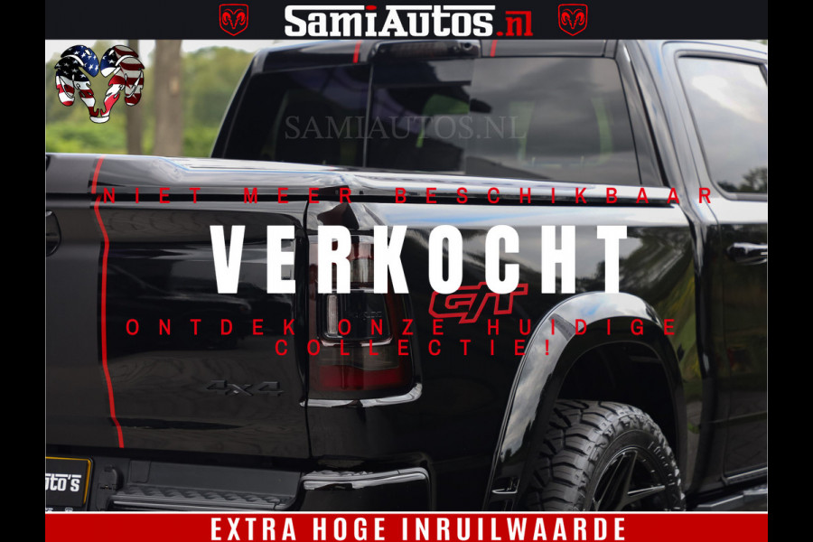 Dodge Ram 1500 GT EDITION | 5.7 V8 HEMI | VIRTUAL COCKPIT | HEAD-UP | ADAPTIVE CRUISE | 360 CAMERA | TRX PACK | Comfortabele Dubbele Cabine met Royale 5 Zitplaatsen | BPM vrij BPM vrij | Nu Leverbaar uit Voorraad | Voorraad Nr 2436