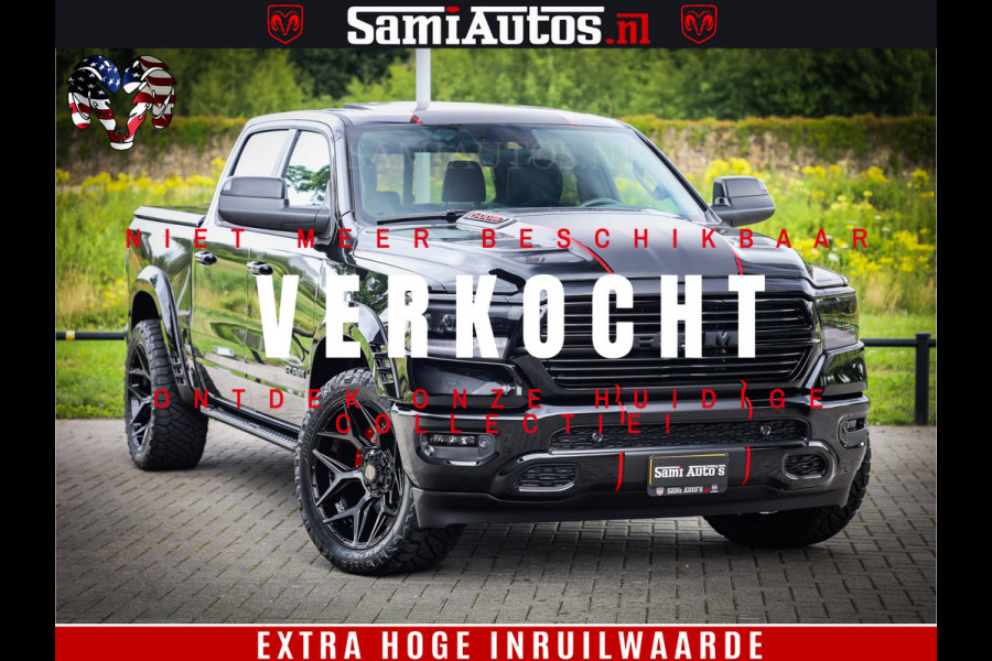 Dodge Ram 1500 GT EDITION | 5.7 V8 HEMI | VIRTUAL COCKPIT | HEAD-UP | ADAPTIVE CRUISE | 360 CAMERA | TRX PACK | Comfortabele Dubbele Cabine met Royale 5 Zitplaatsen | BPM vrij BPM vrij | Nu Leverbaar uit Voorraad | Voorraad Nr 2436