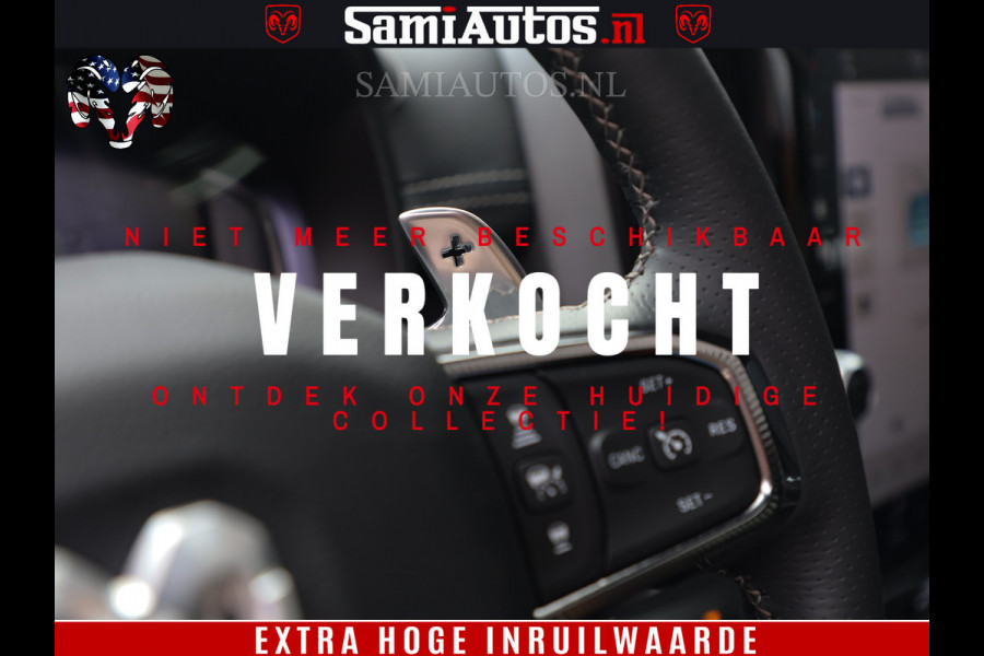 Dodge Ram 1500 GT EDITION | 5.7 V8 HEMI | VIRTUAL COCKPIT | HEAD-UP | ADAPTIVE CRUISE | 360 CAMERA | TRX PACK | Comfortabele Dubbele Cabine met Royale 5 Zitplaatsen | BPM vrij BPM vrij | Nu Leverbaar uit Voorraad | Voorraad Nr 2436