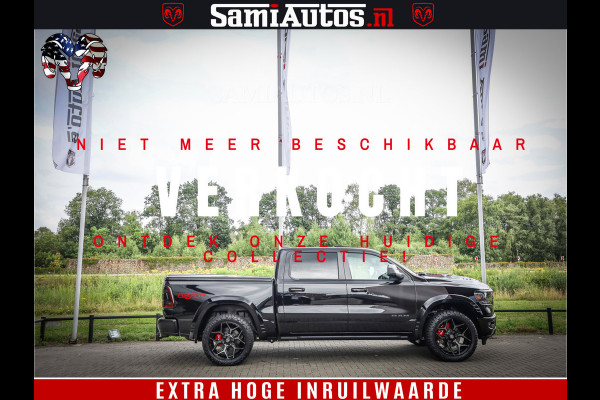 Dodge Ram 1500 GT EDITION | 5.7 V8 HEMI | VIRTUAL COCKPIT | HEAD-UP | ADAPTIVE CRUISE | 360 CAMERA | TRX PACK | Comfortabele Dubbele Cabine met Royale 5 Zitplaatsen | BPM vrij BPM vrij | Nu Leverbaar uit Voorraad | Voorraad Nr 2436