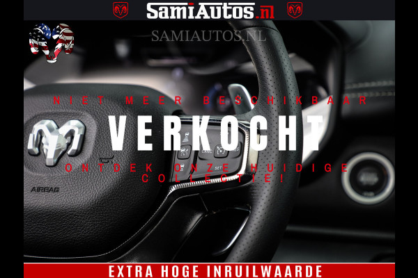 Dodge Ram 1500 GT EDITION | 5.7 V8 HEMI | VIRTUAL COCKPIT | HEAD-UP | ADAPTIVE CRUISE | 360 CAMERA | TRX PACK | Comfortabele Dubbele Cabine met Royale 5 Zitplaatsen | BPM vrij BPM vrij | Nu Leverbaar uit Voorraad | Voorraad Nr 2436