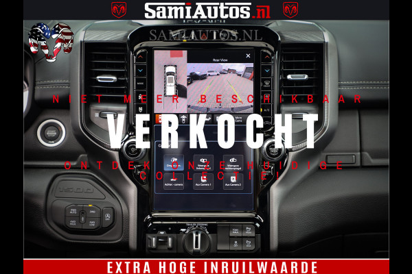 Dodge Ram 1500 GT EDITION | 5.7 V8 HEMI | VIRTUAL COCKPIT | HEAD-UP | ADAPTIVE CRUISE | 360 CAMERA | TRX PACK | Comfortabele Dubbele Cabine met Royale 5 Zitplaatsen | BPM vrij BPM vrij | Nu Leverbaar uit Voorraad | Voorraad Nr 2436