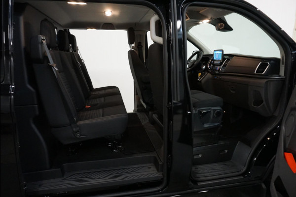 Ford Transit Custom 130pk L2H1 Limited Dubbele cabine Automaat Navi Airco 2 Schuifdeuren Trekhaak PDC Carplay DAB
