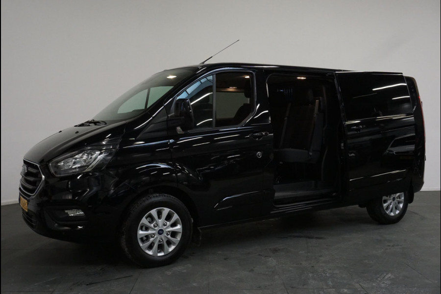 Ford Transit Custom 130pk L2H1 Limited Dubbele cabine Automaat Navi Airco 2 Schuifdeuren Trekhaak PDC Carplay DAB